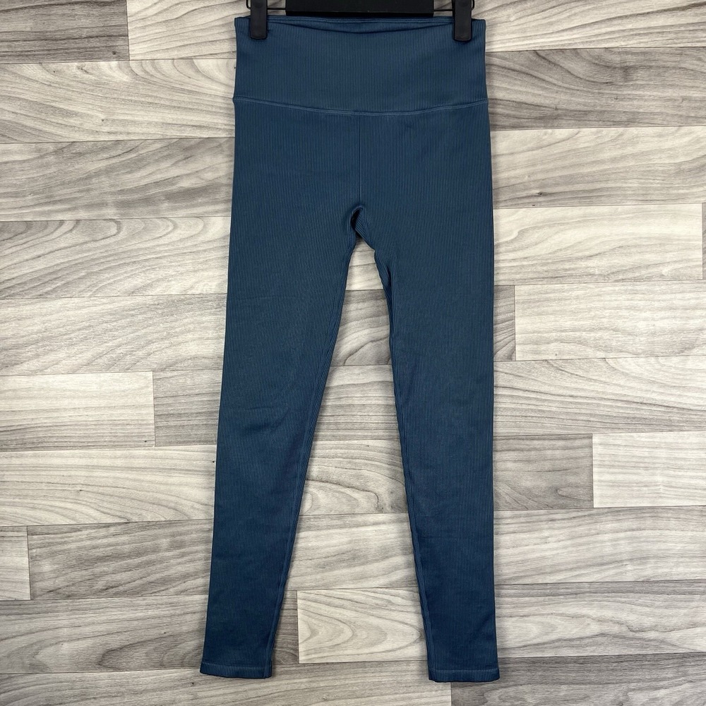 Fabletics Leggings Womens‎ Small Blue Geometric Accent Active Gym Compression